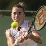 Simon Waltert (ici lors des dernières qualifications de Wimbledon) se montre performante sur la terre battue de Iasi. KEYSTONE/ALESSANDRO DELLA VALLE
